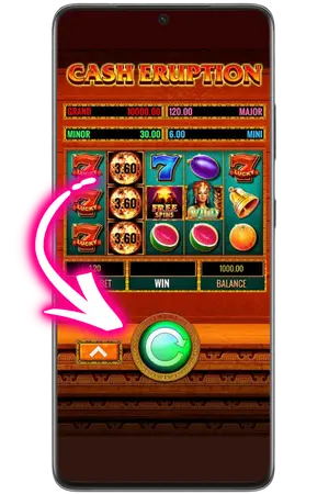 Now you are ready to start playing in Cash Eruption